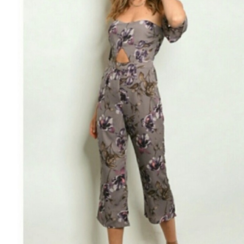 Honeypunch Purple Floral Jumpsuit